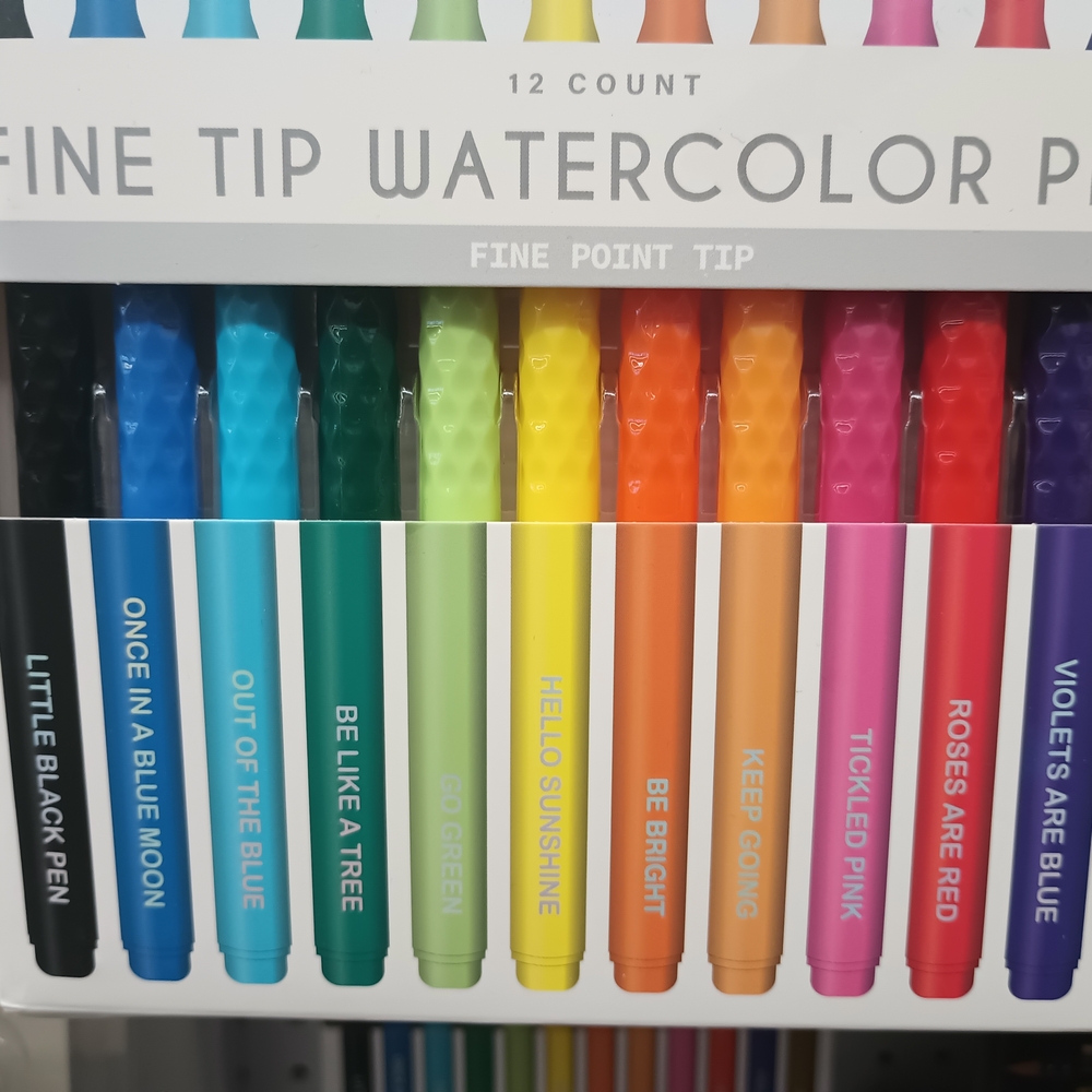 Colorful Fine Tip Watercolor Pens Set